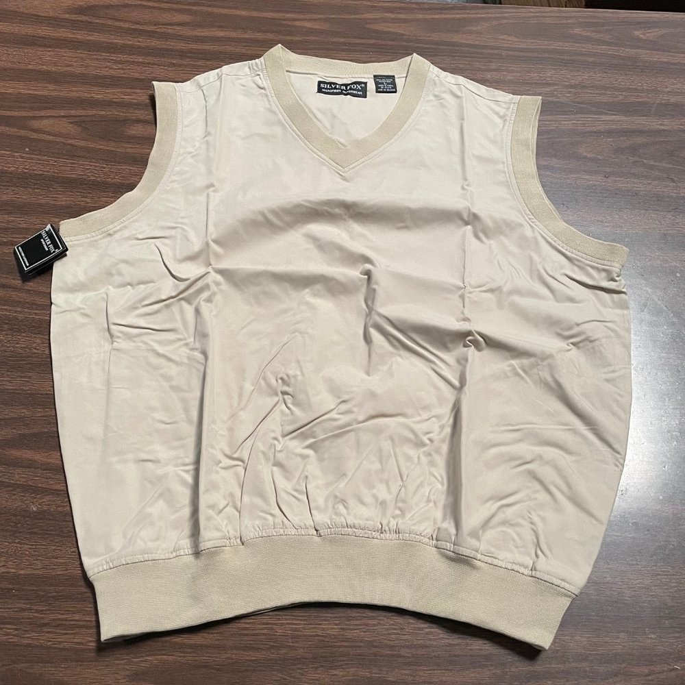 Brand new brushed microfiber golf vest NWT tan